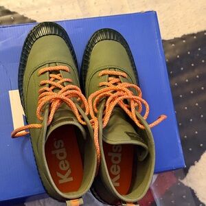 Keds women Olive and Tangerine Sneakers boots